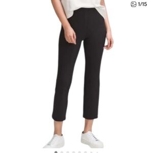 Lululemon 14 Pants Smooth Fit Pull On High Rise Pant Cropped Black 26” inseam!